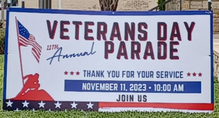 11th Annual Veterans Day Parade on Saturday, November 11