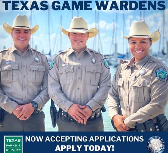 Applications Open for Texas Game Warden, State Park Police Cadet Class 